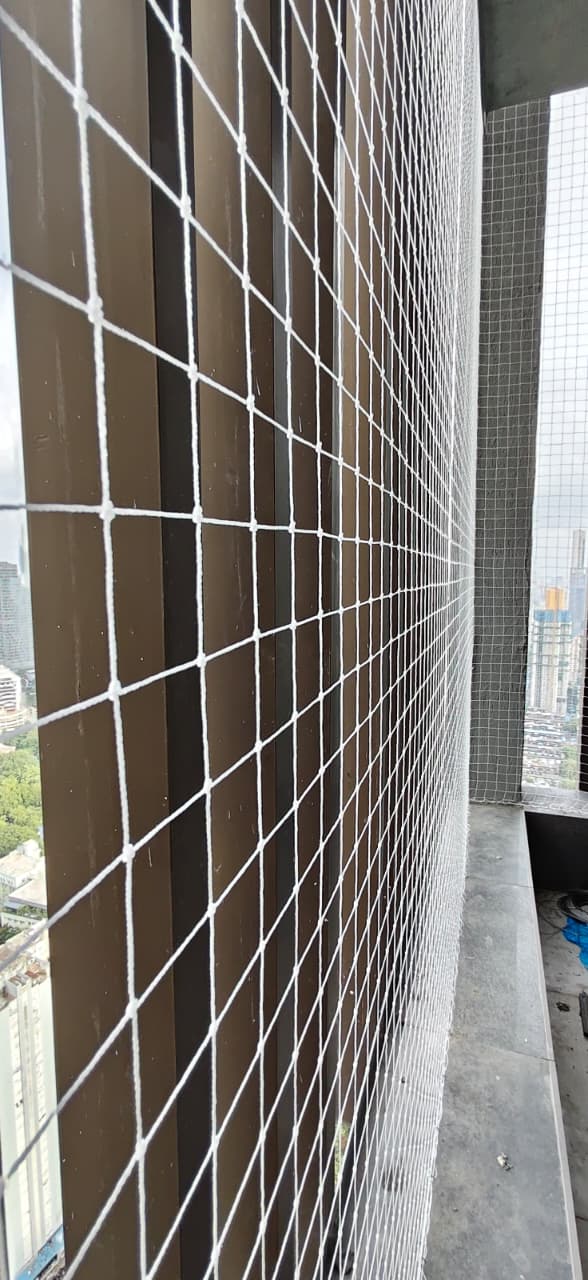 Bird net installation project